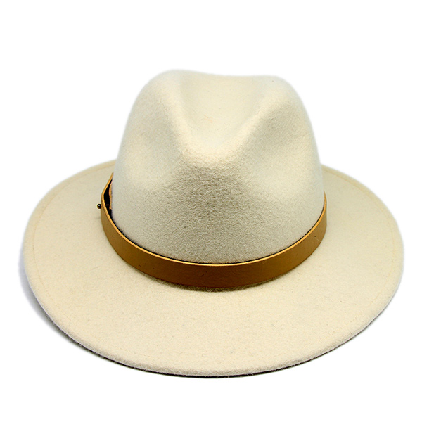 Beige Wool Felt Hat