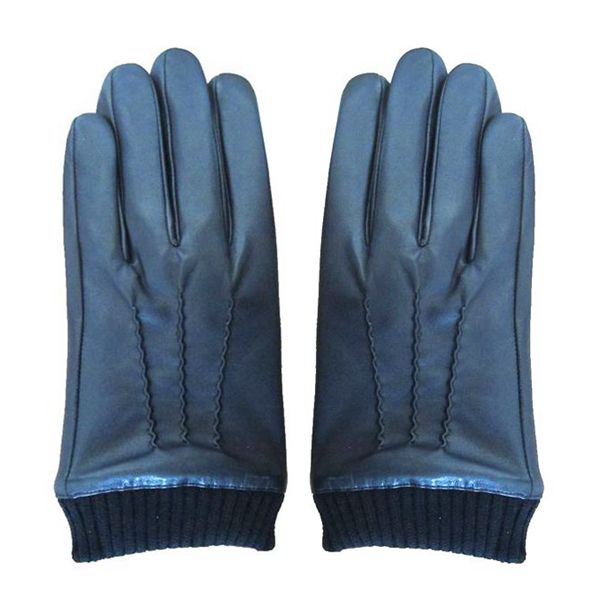 GM001-Men Leather Gloves with knitted Cuff