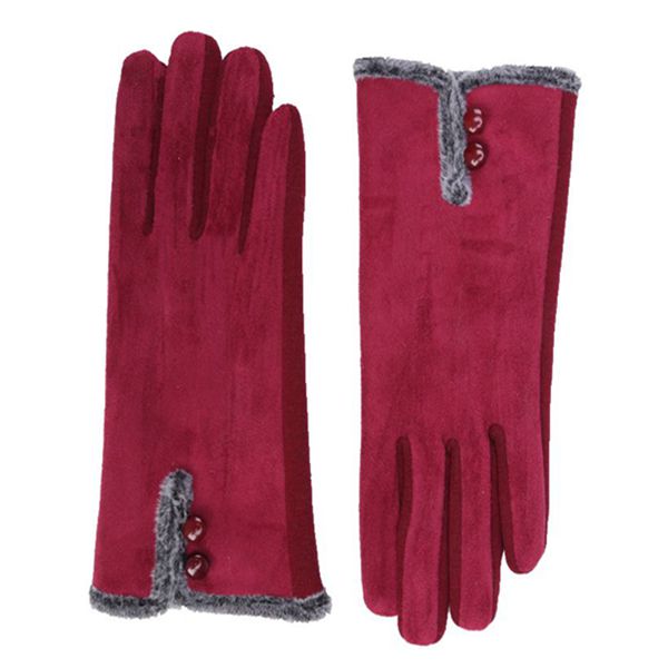 Women Faux Suede Gloves-GF005